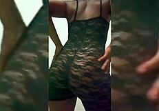 New Black Anime Pornstar Shows Big Natural Tits and Ass in Solo Casting