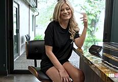 Not your typical stepmom Ellie Tay on sofa with Luke Longly, so hot!