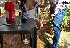 60-year-old pervert FUCKS a girl in a BAR.