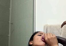 I have fun in public bathroom, almost got caught with my girl -amateur couple- nysdel