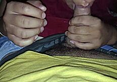Hot Indian babe gives blow job to her black teacher