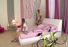 Tourist chick picked up and drilled deep after munching a banana.