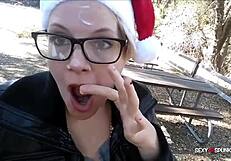 Christmas Cumshot Compilation with Shaved Milf Pussy Action?