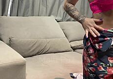 Ginger hottie caught giving hidden fuck to interviewer