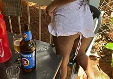 60-year-old pervert FUCKS a girl in a BAR.