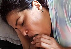 Is this Colombian mommy fucking her stepson on the bed?