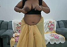 Desi Saree Aunty Showing Tits in Wild Display! Look Now!
