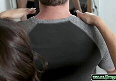 Does teen stepsis deepthroat and get fucked by stepbro?