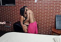 latina milf mimi pimentinha gets cum backstage in first porn