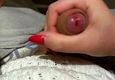 why does this cute babe blow in a public toilet after sneaky handjobs?