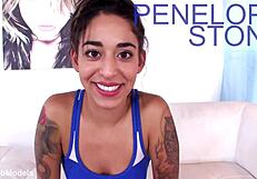 Penelope stone, can you swallow this huge cock's load?