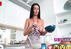 Nude Baking And Barebacking In Kitchen With Step Family Teens