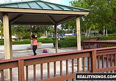 Harley Ann Wolf Bangs Tyler Steel in Street Blowjob Scene