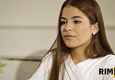 rim4k - tattooed brunette in uniform teases with steamy rimjob