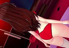 Hot hotel action with girlfriend and friend in steamy parody
