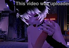 handjob and sucking by femboy shemale