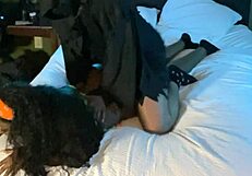 Cheerleader in Intense Practice Session