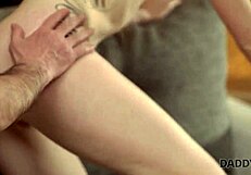 Daddy4k Skinny Russian Teen Bangs Boyfriend’s Father in Wild Session