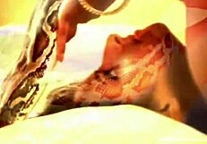 Seductive mature milf brunette teases solo amateurs with her body.