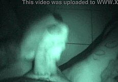 Late night solo session with tattooed performer in quiet room