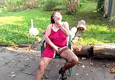 klaudiaambergirl relaxes outdoors in peaceful setting