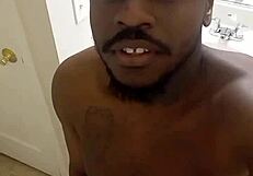 Solo masturbation in front of mirror leads to intense orgasm, capturing every ass detail