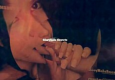 Gloryholesecrets: Busty Brunette Babe Aggressively Slurps and Sucks Dicks in Intense Deepthroat Sessions