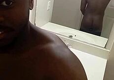 Solo Masturbation with Mirror Selfie