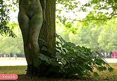 Hey, check Jeny Smith's wild public naked flashing and body art clips!