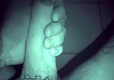 Late night solo session with tattooed performer in quiet room