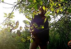 klaudiaambergirl relaxes outdoors in peaceful setting