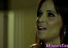 horny milf gets eaten out by a babe in this lesbian first time