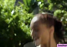 Nasty lesbian trainer gets boldly facesitted and fingered by her client.