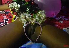 I GAVE MY WET PUSSY AS A CHRISTMAS GIFT, SURPRISING MY EX BOYFRIEND WHO FUCKED ME HARD