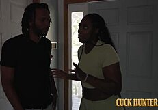 Thick ass ebony wife punishes husband for forgetting anniversary by riding a bbc on holiday