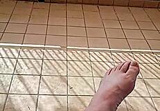 a quick clip showing my feet in a bisexual gay amateur scene