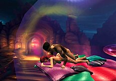 A couple enjoys a bubble of pleasure in fantasy