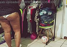 Wow, The Fat Chubby Mexican BBW Is Cleaning The Room!