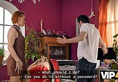 VIP4k mature redhead tricks neighbour into wild orgasm. What a sneaky European!