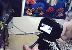 Glasses blonde meets maxxx loadz for blowjob!