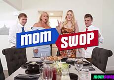 Momswop: Giant Ass Step Moms Reward Boys After Surprise Dinner with Orgy
