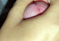 A latina couple with small tits gets wet and cums on ass