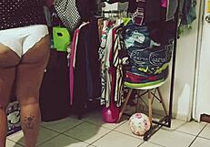 Wow, The Fat Chubby Mexican BBW Is Cleaning The Room!