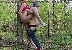 Stepsister cums hard from depraved outdoor sex in forest for real Indonesian video.