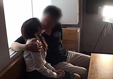 Specialized seduction of an office lady in the bathroom with hot intimacy