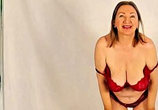 Close up of a mature woman's asshole and pussy