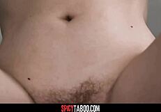 Horny stepmom begs stepson for doggystyle impregnation after blowjob and cowgirl riding