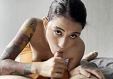 Blowjob from coworker and cum in mouth!