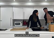 Big Ass Latina Milf Fucked By Boyfriend's Friend In Kitchen