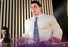 Hey, saw your busty wife moan while banged by hot guy in 3D hentai game!